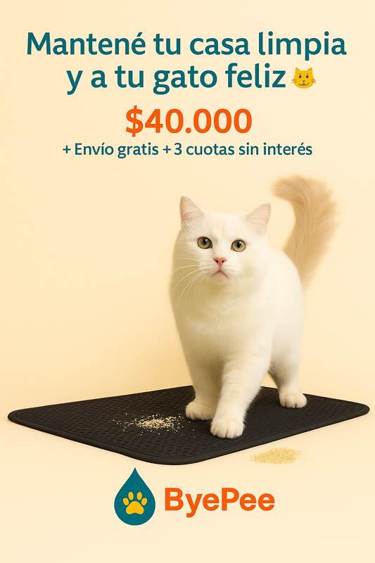 Tapete atrapaarena para gatos 🐾