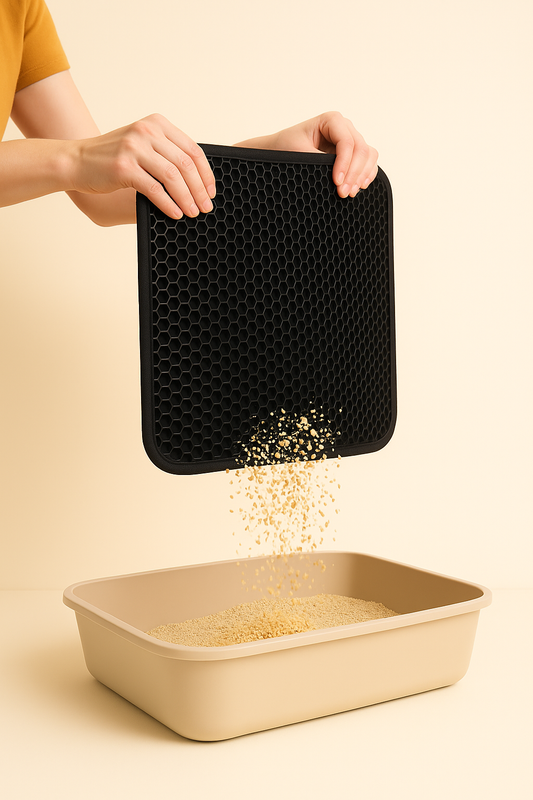 Tapete atrapaarena para gatos 🐾